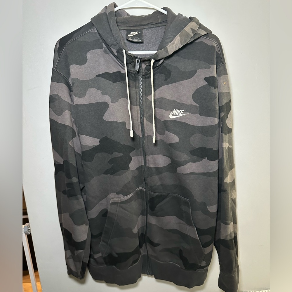 Nike Gray Zip-Up Hoodie
